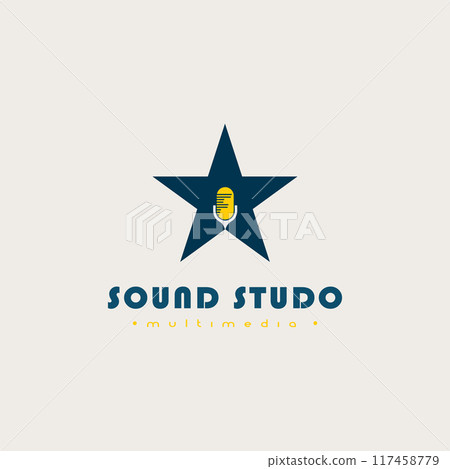 Music logo icon vector illustration Music Notes with Line Art Style for Chord Choir Concert or Song Sing Musical Symphony Sheet logo design 117458779