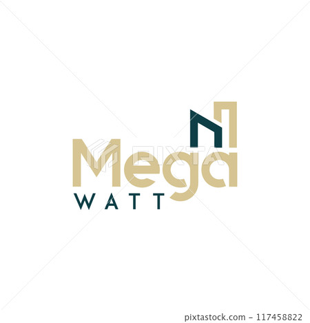 MW Architects Logo  M W Letter and Architects Modern Logotype  117458822