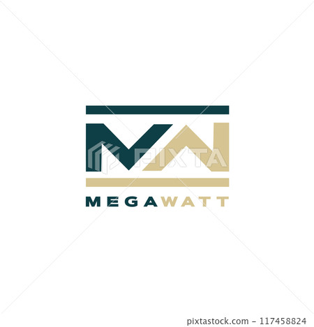 MW Architects Logo  M W Letter and Architects Modern Logotype  117458824