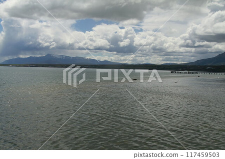 Patagonia from ferry from Puerto Natales Patagonia from ferry from Puerto Natales 117459503