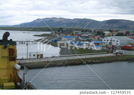 Ferry in patagonia  Puerto Natales 117459535