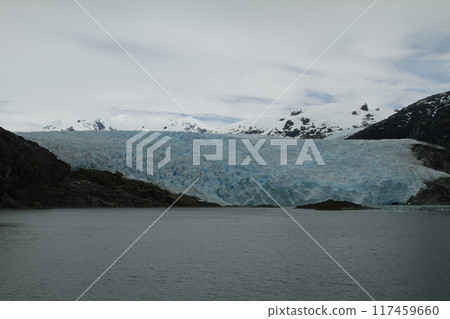 Glaciers in patagonia from ferry from Puerto Natales 117459660
