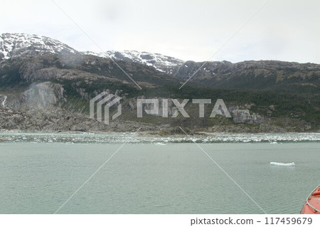 Glaciers in patagonia from ferry from Puerto Natales 117459679