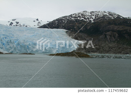 Glaciers in patagonia from ferry from Puerto Natales 117459682