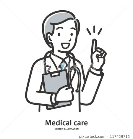 Male doctor explaining Male doctor explaining 117459715