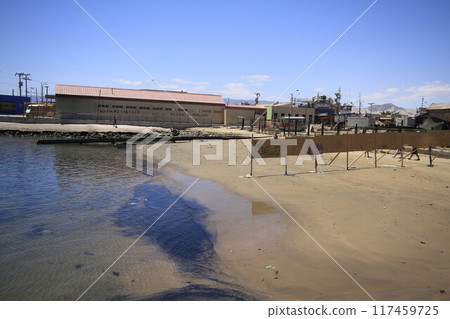 Beaches and harbour near Bahia Inglesia, Caldera, Chile 117459725