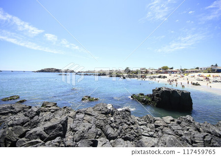 Beaches and harbour near Bahia Inglesia, Caldera, Chile Beaches and harbour near Bahia Inglesia, Caldera, Chile 117459765