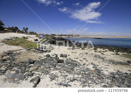 Beaches and harbour near Bahia Inglesia, Caldera, Chile 117459796