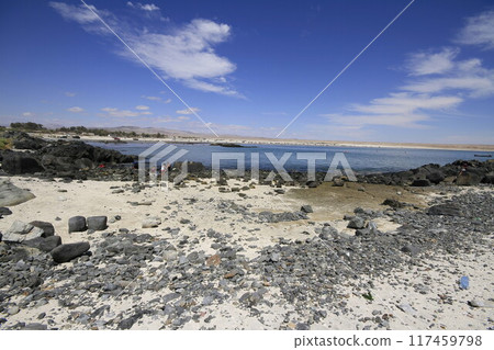 Beaches and harbour near Bahia Inglesia, Caldera, Chile 117459798