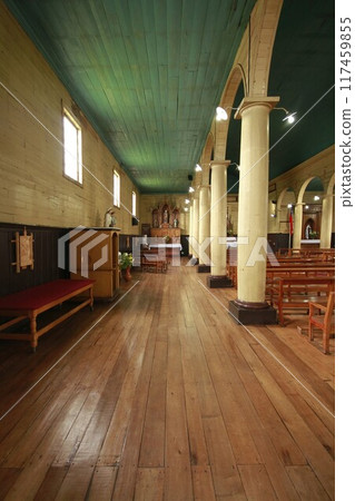 Woodend churches on Island of Chiloe Chile 117459855