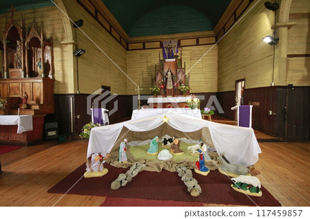 Woodend churches on Island of Chiloe Chile 117459857
