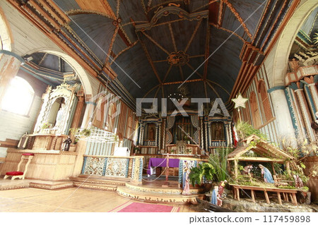 Woodend churches on Island of Chiloe Chile 117459898