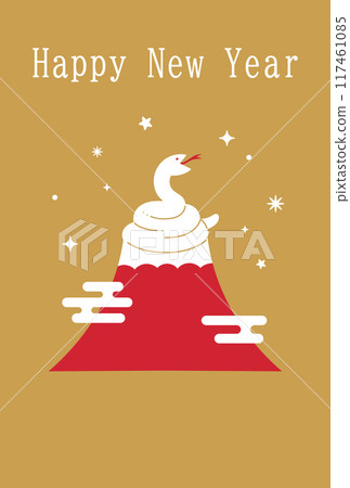 2025年新年賀卡插畫 117461085