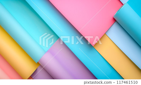 Abstract composition in soft pastel colors 117461510