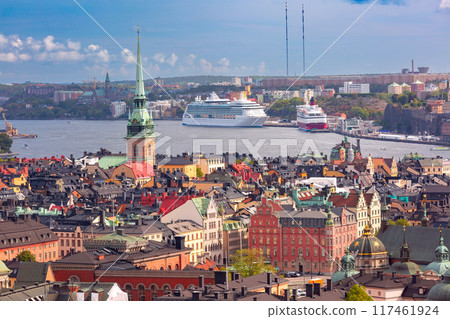 View of Gamla Stan and Harbor, Stockholm, Sweden 117461924