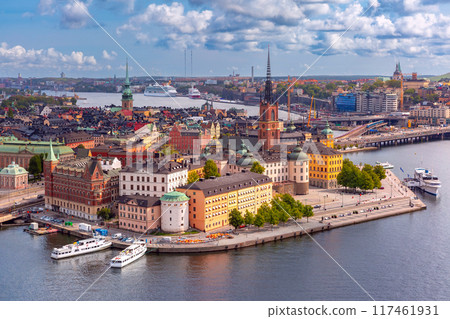 Aerial View of Gamla Stan, Stockholm, Sweden 117461931