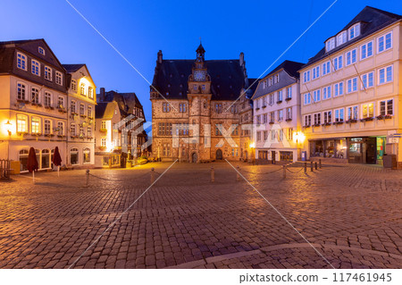 Night Marburg square, Germany Night Marburg square, Germany 117461945