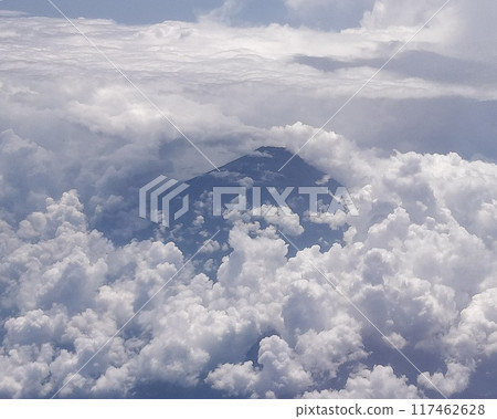 從飛機上看到的富士山 從飛機上看到的富士山 117462628