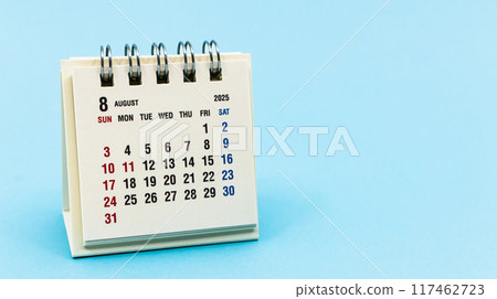 Simple calendar for August 2025 Desk calendar 117462723