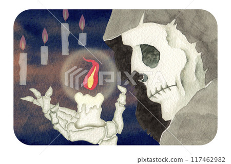 格林童話死神教父水彩插圖 格林童話死神教父水彩插圖 117462982