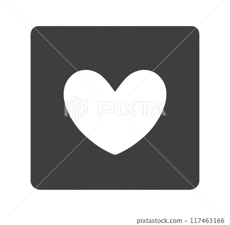 Simple black heart symbol Simple black heart symbol 117463166