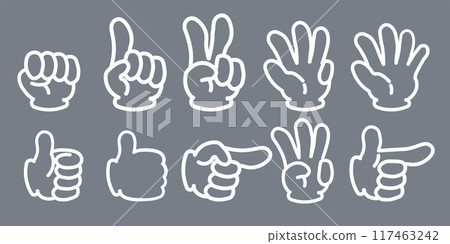 指向/手勢標記集插圖 117463242