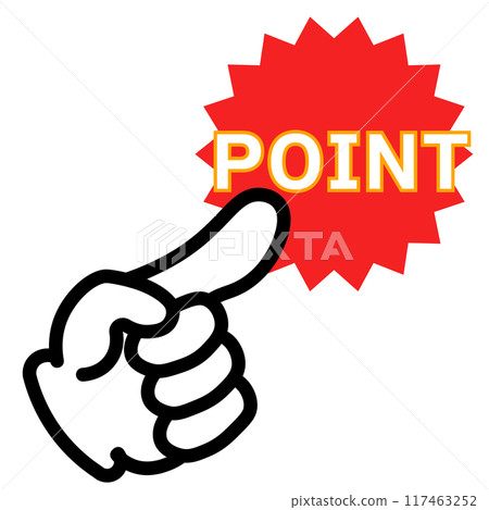 手/指向傳達觀點的圖示說明 117463252