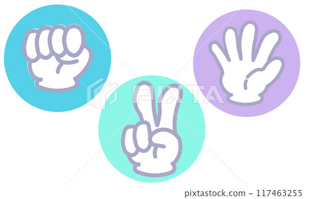 手繪石頭、布、剪刀Guchokipa 手繪石頭、布、剪刀Guchokipa 117463255