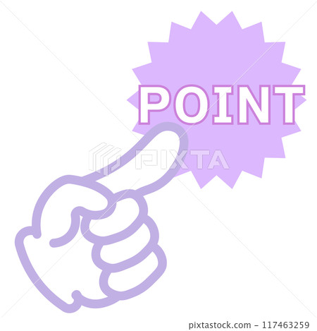 手/指向傳達觀點的圖示說明 117463259
