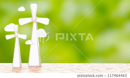 The Eco fan wind for generator electric for energy or ecology concept 3d rendering. The Eco fan wind for generator electric for energy or ecology concept 3d rendering. 117464463