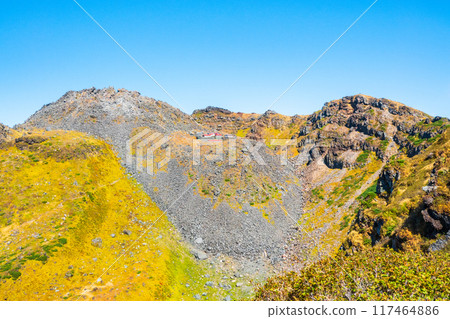 秋季攀登鳥海山:從索馬山路線眺望新山、七古山、行子岳 秋季攀登鳥海山:從索馬山路線眺望新山、七古山、行子岳 117464886