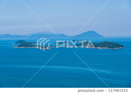 從女木島鷲峰展望台看到的大島 117465355