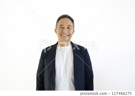 Smiling senior man looking at camera 117466275