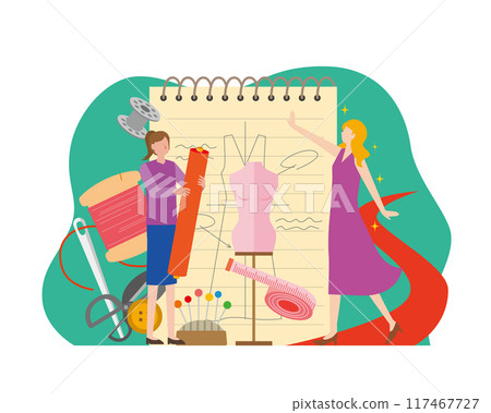 Fashion designer image illustration 117467727
