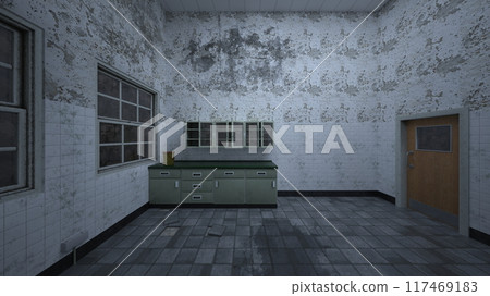 Dimly lit dining kitchen Dimly lit dining kitchen 117469183