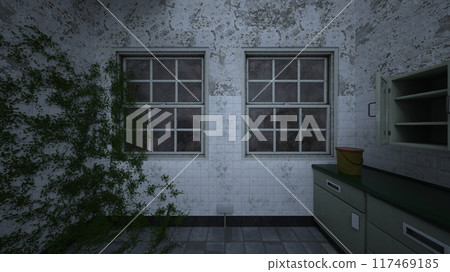 Dimly lit dining kitchen 117469185