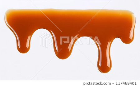 Dripping, caramel background 117469401