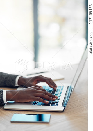 Man, hand and laptop or working with smartphone, online business and website design for creative career. Digital, entrepreneur and keyboard typing for programming on internet, app and networking Man, hand and laptop or working with smartphone, online business and website design for creative career. Digital, entrepreneur and keyboard typing for programming on internet, app and networking 117469528