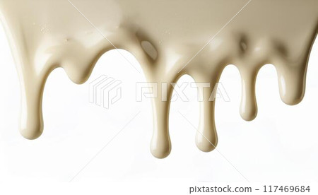 滴水液體白巧克力背景 117469684