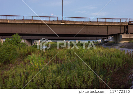 日本岡山縣岡山市初夏清晨美麗的小鎮風景 日本岡山縣岡山市初夏清晨美麗的小鎮風景 117472320
