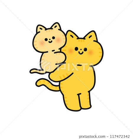 背著孩子的貓 背著孩子的貓 117472342