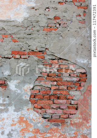 Texture of the old brick wall Texture of the old brick wall 117472391