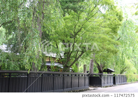 角館表町下町至今仍是江戶時代的武士城鎮。 角館表町下町至今仍是江戶時代的武士城鎮。 117472575