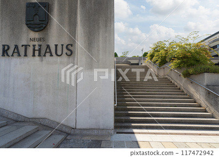 the Neues Rathaus, Magistrat Linz building in Linz, Austria 117472942