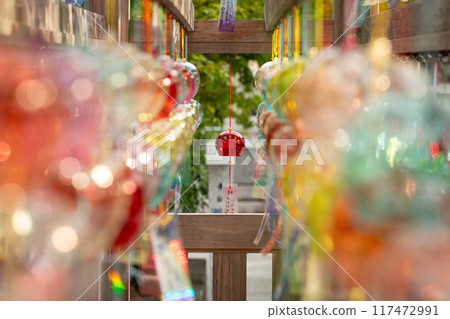 Tanabata Wind Chime Festival at Futchi Rokusho Sengen Shrine in Fuji City, Shizuoka Prefecture Tanabata Wind Chime Festival at Futchi Rokusho Sengen Shrine in Fuji City, Shizuoka Prefecture 117472991