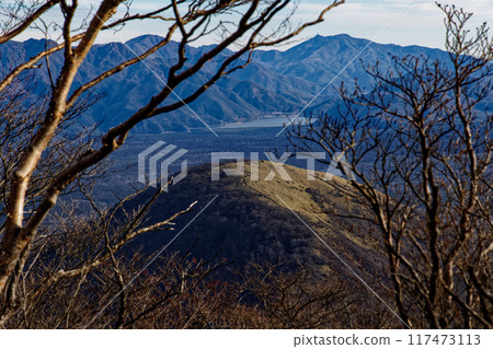 View of Mt. Ryugatake, Lake Saiko, and the Misaka Mountains from Mt. Amagatake 117473113