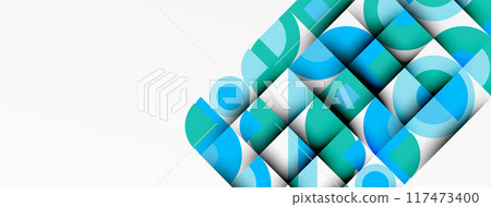 Geometric design abstract background - circles squares Geometric design abstract background - circles squares 117473400
