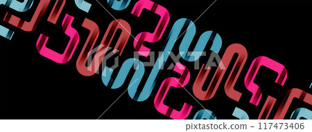 Lines, abstract letter style design background. Geometric vector Illustration For Wallpaper, Banner, Background, Card, Book Illustration, landing page 117473406