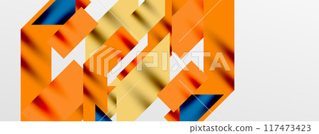 Dynamic lines and triangles. Vector Illustration For Wallpaper, Banner, Background, Card, Book Illustration, landing page 117473423