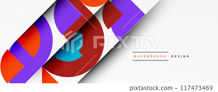 Modern geometrical abstract background - circles. Business or technology presentation design 117473469